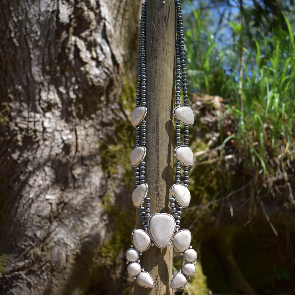 Cream Squash Blossom Necklace